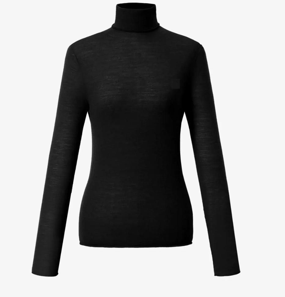Black Polo neck black basic polo neck